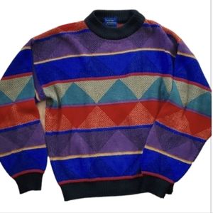 Cambridge Classic Multicolor Wool‎ Blend Italian Vintage Sweater Womans Size S